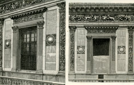 Brescia palazzo comunale finestre nel lato sinistro della loggia xilografia di Barberis