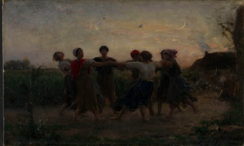 Jules Breton - Midsummer Night Dance in Courrières - NG.M.04171 - National Museum of Art, Architecture and Design