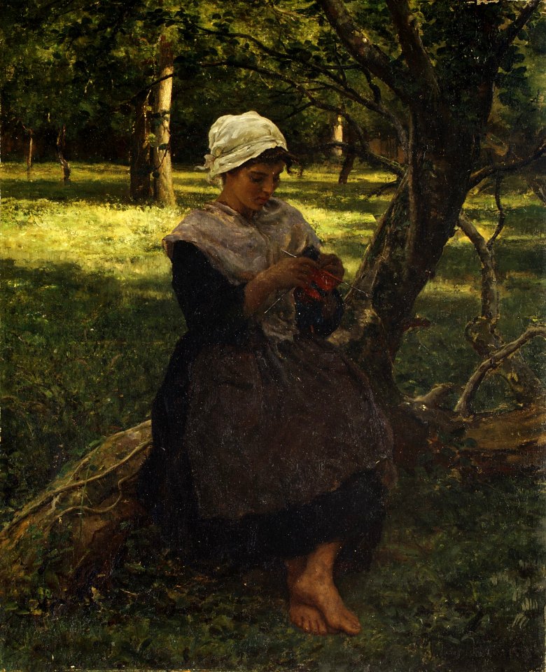 Jules Breton - A peasant girl knitting, c.1870 (Metropolitan Museum of Art)
