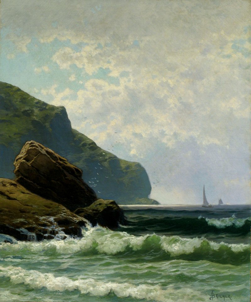Seascape with Boats Offshore by Alfred Thompson Bricher