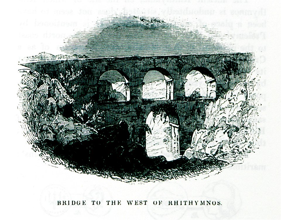 Bridge to the west of Rhithymnos - Pashley Robert - 1837
