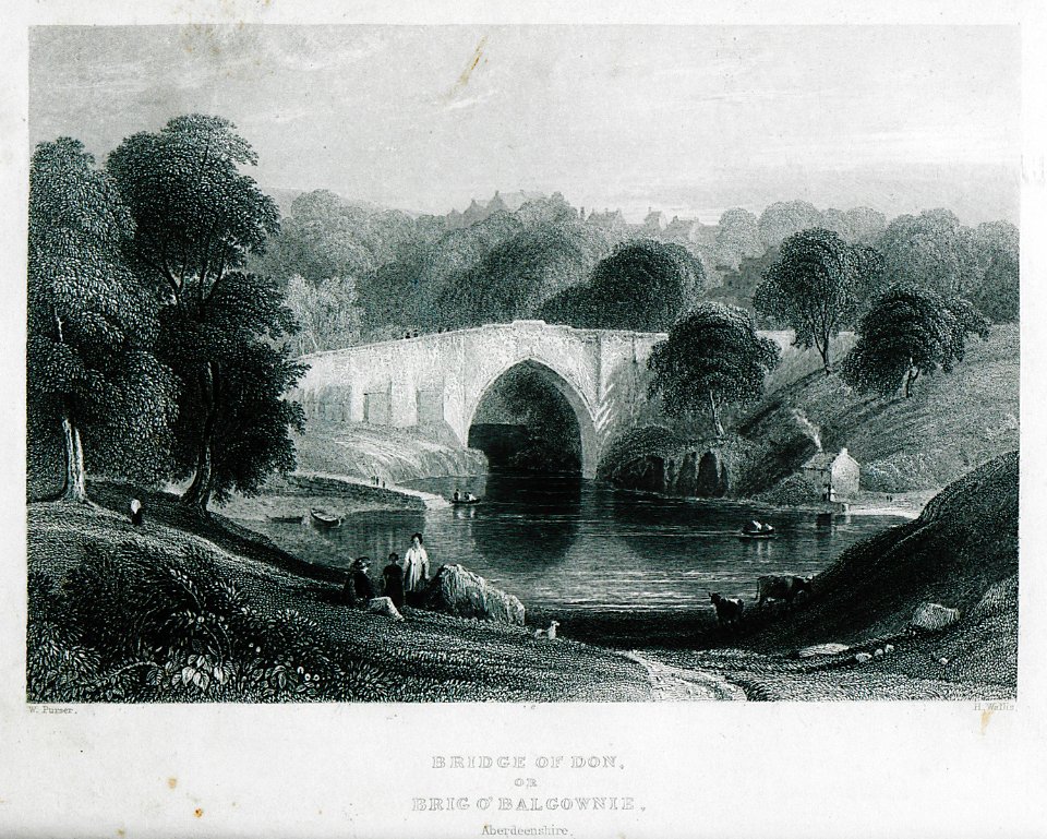 Bridge of Don or Brig O'Balgownie, Aberdeenshire - Byron George Gordon Lord - 1849