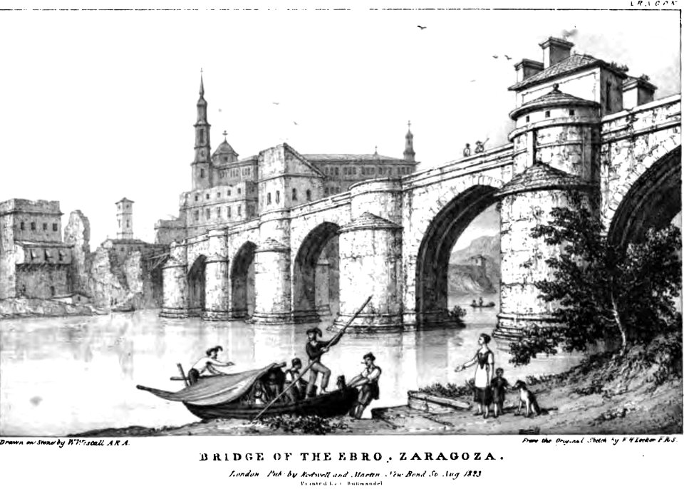 Bridge of the Ebro, Zaragoza 1823 Edward Hawke Locker
