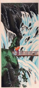 Bridge over waterfall