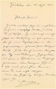 Brief Franz Joseph an Katharina Schratt 1905-12-18