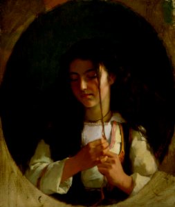 Frederick Arthur Bridgman - Study of a Young Girl, Pont Aven - 1977.113 - Smithsonian American Art Museum