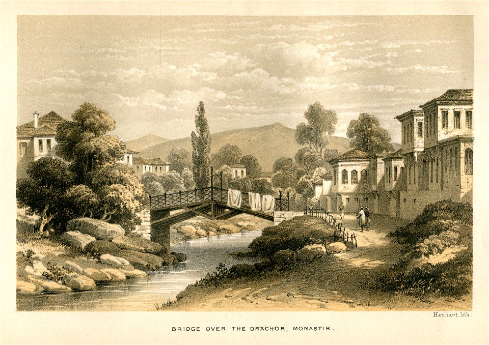 Bridge over the Drachor, Monastir - Walker Mary Adelaide - 1864