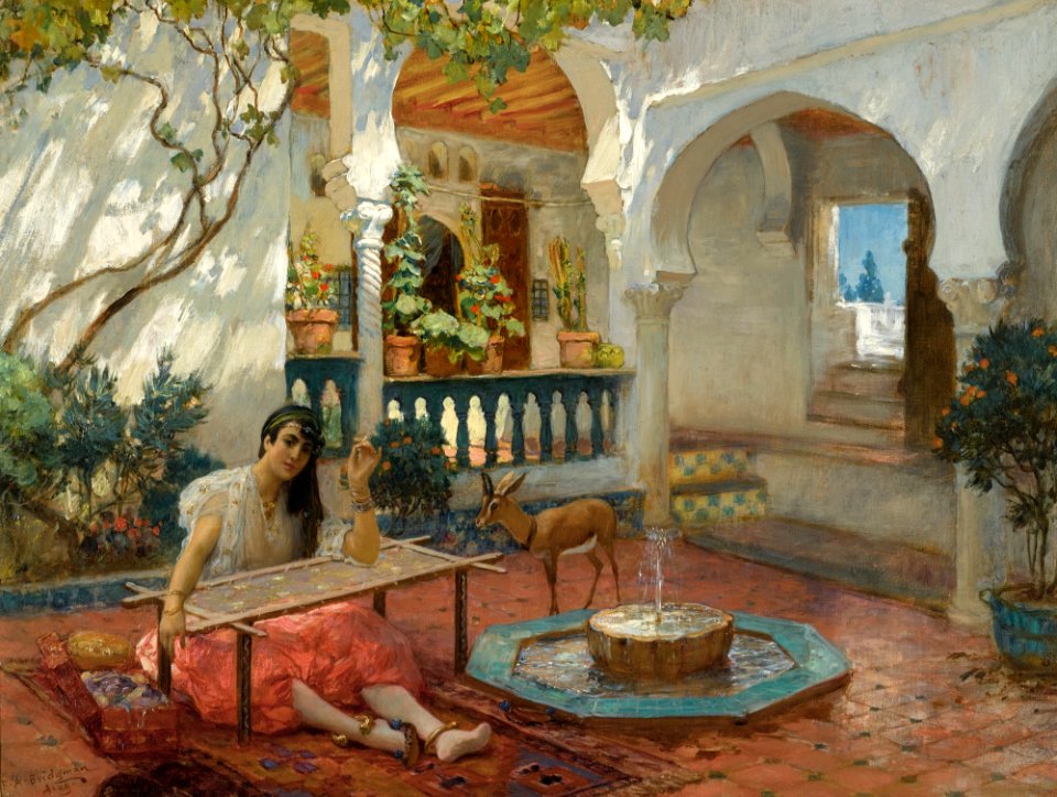 The Weaver by Frederick Arthur Bridgman