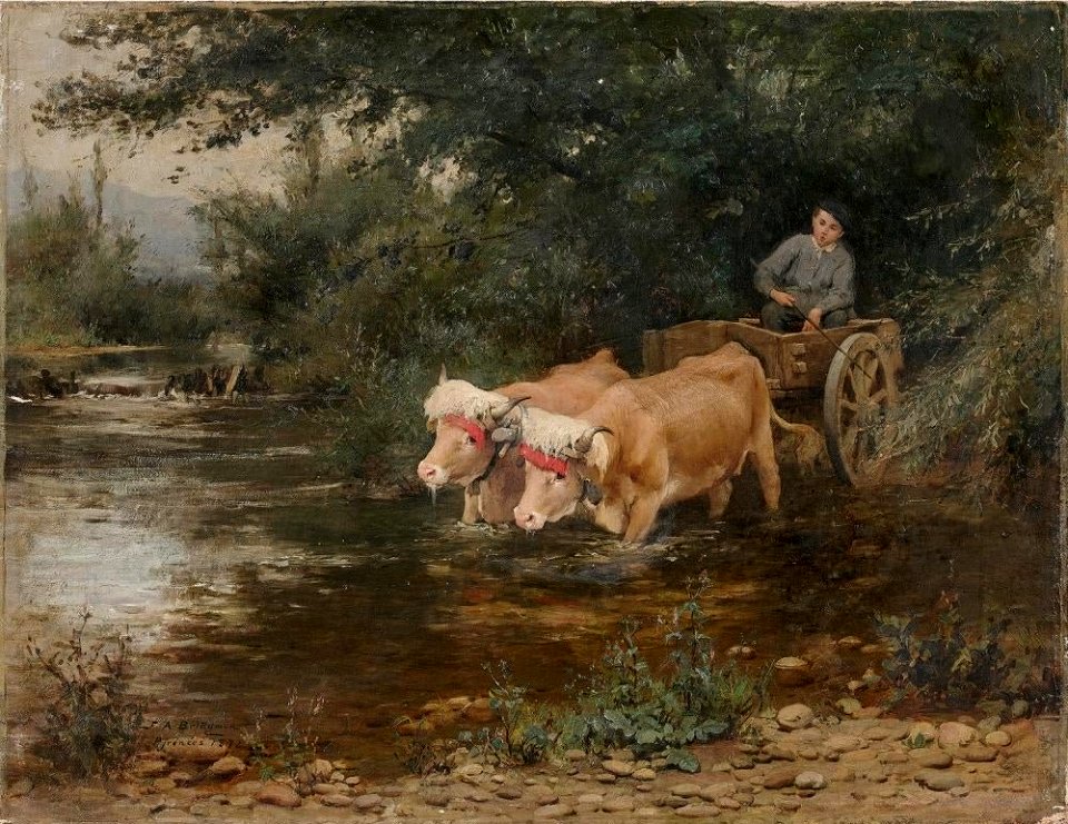 The Ford Passage by Frederick Arthur Bridgman, 1872
