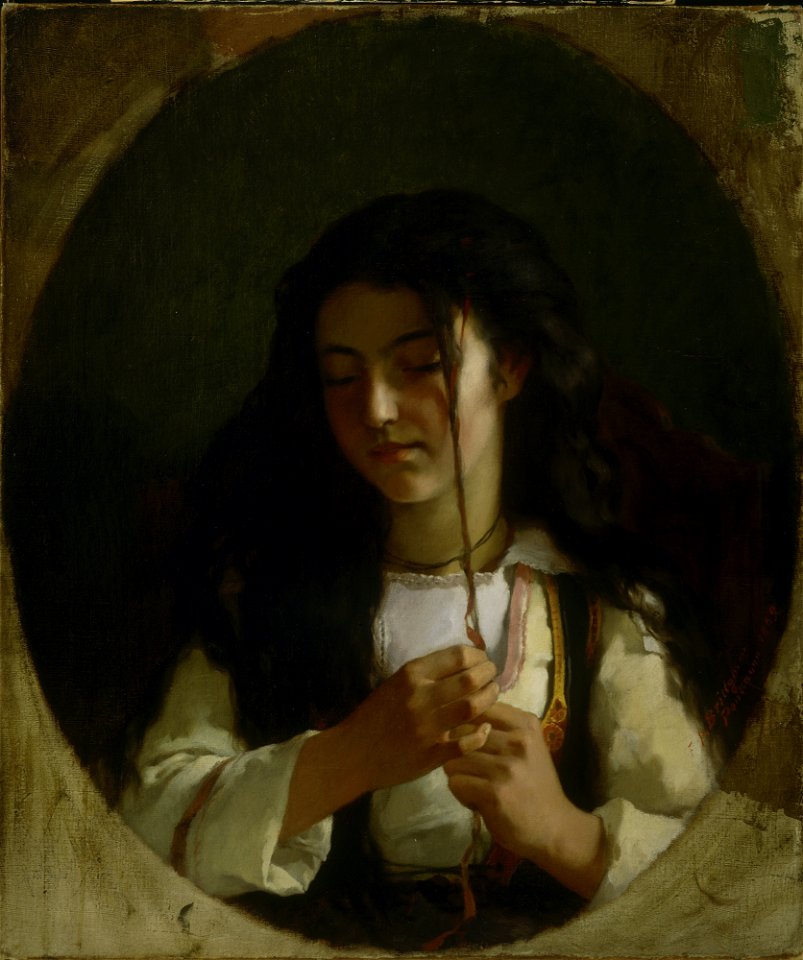 Study of a Young Girl, Pont Aven SAAM-1977.113 1