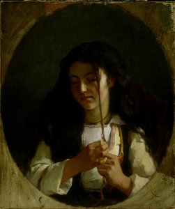 Study of a Young Girl, Pont Aven SAAM-1977.113 1