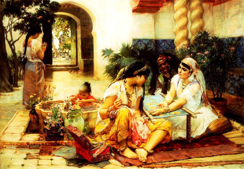 Bridgman, Frederick Arthur - In a Village El Biar Algeria - 1889
