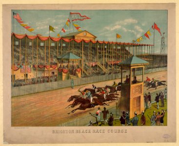 Brighton Beach Race Course - N.Y. Lith. Co. 198 Fulton St. N.Y. LCCN91719974. Free illustration for personal and commercial use.
