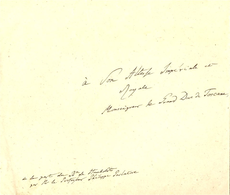Briefkuvert Alexander von Humboldt 1844