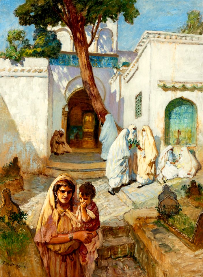 Women Near the Sidi Abderrahman by Frederick Arthur Bridgman