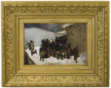 Bringing Home the Body of King Karl XII of Sweden. Sketch (Gustaf Cederström) - Nationalmuseum - 22255