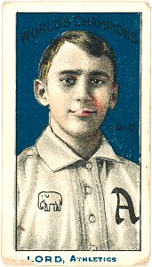 Bris Lord, Philadelphia Athletics, baseball card portrait LCCN2007683823