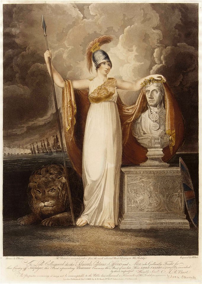 Britannia crowning the Bust of our late Hero Lord Nelson RMG PY7312