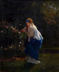 Gustave Brion-Femme au rosier