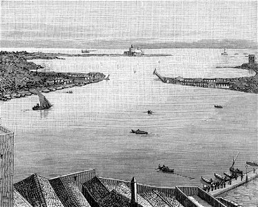 Brindisi – Veduta generale del Porto (xilografia)
