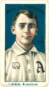 Bris Lord, Philadelphia Athletics, baseball card portrait LCCN2007683823