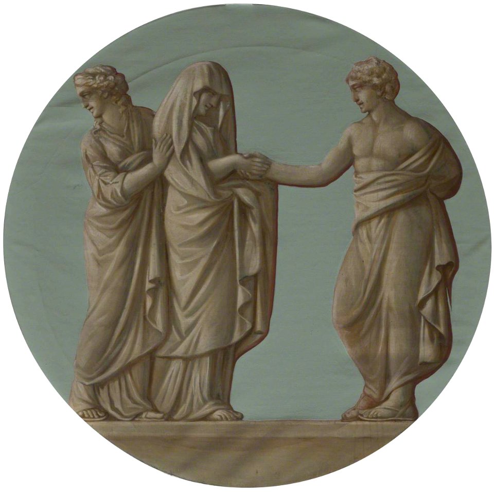 British (English) School - A (Grecian-Roman) Wedding, Introducing the Intended Bride (The Marriage of Peleus and Thetis) (after an antique Farnese relief) - 108793 - National Trust