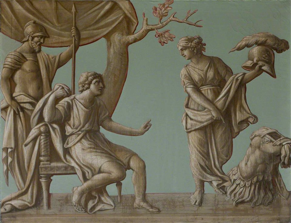 British (English) School - Achilles Receiving New Armour from His Mother, Thetis, which Hephaestus (Vulcan) Had Made at Her Entreaty - 108783 - National Trust