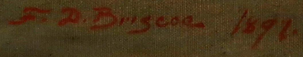 Signature of American painter Franklin Dullin Briscoe, 1897
