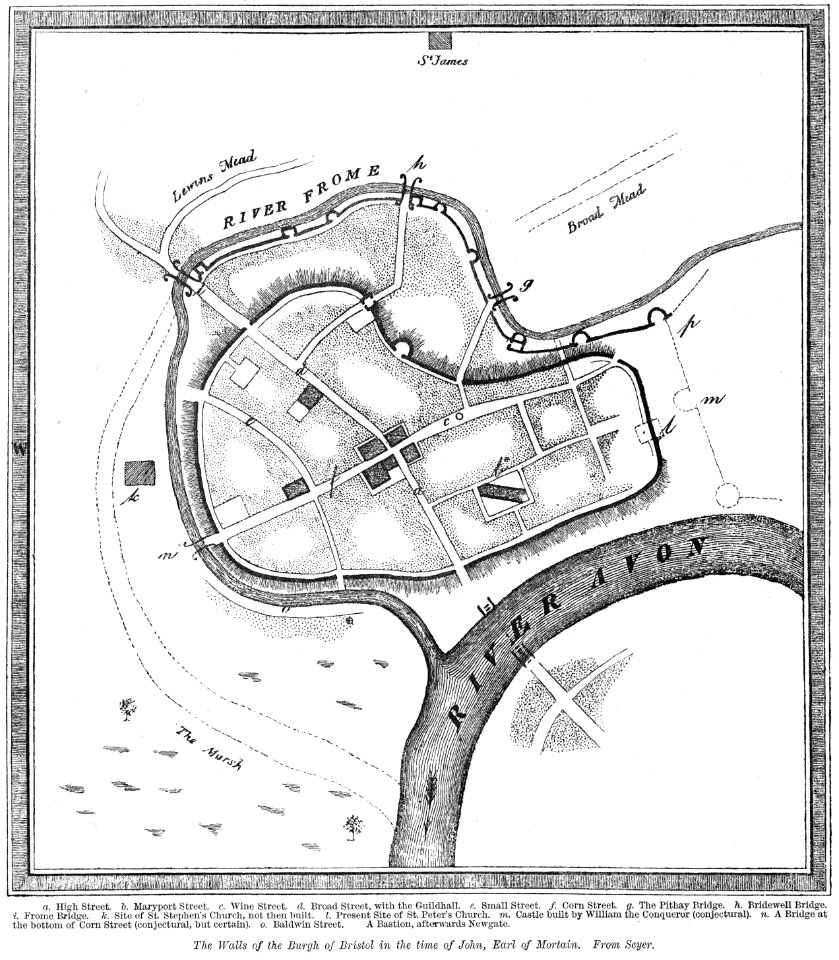Bristol Castle in the time of John Earl of Mortain