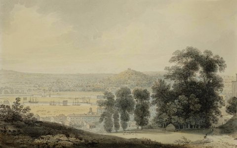 Bristol, a View from Clifton Hill by Francis Danby, c. 1815, watercolor