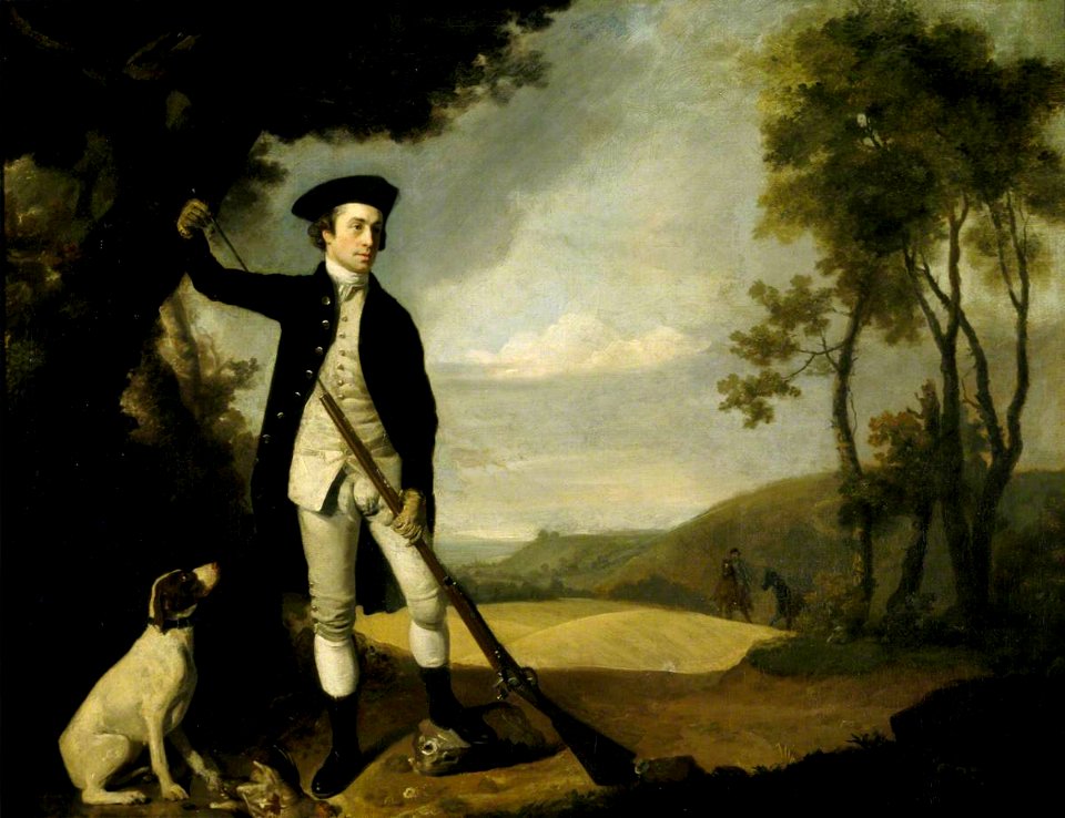 British (English) School - A Man with a Gun (Called 'Mr Poyntz of Bath') - 446707 - National Trust