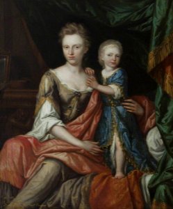 British (English) School - Called 'Anne Vernon, Mrs Thomas Wright, and Her Daughter, Matilda' - 653199 - National Trust