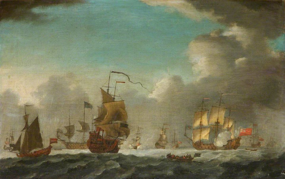 British (English) School - British Men o' War in a Breeze - 814211 - National Trust