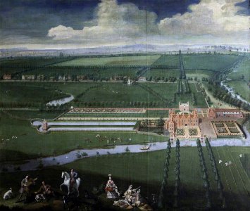 British (English) School - A Bird's-Eye View of Charlecote Park, Warwickshire, from the West - 533889 - National Trust