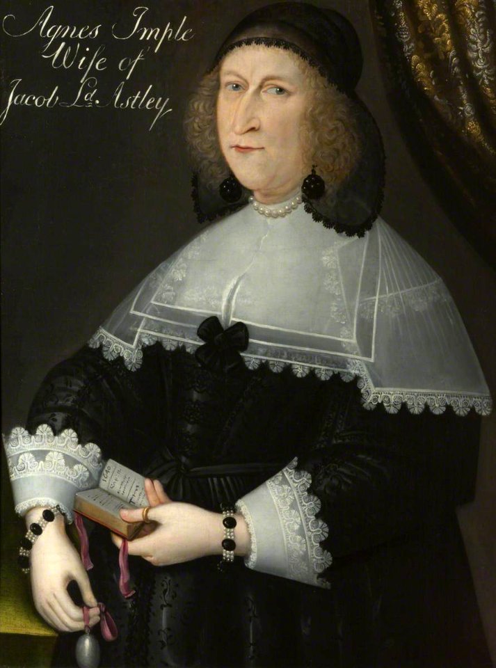 British (English) School - Agnes Impel (d.1647), Lady Astley, in Mourning Dress - 1276835 - National Trust