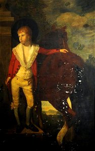 British (English) School - A Young Boy in a Red Coat with a Horse - 980583 - National Trust
