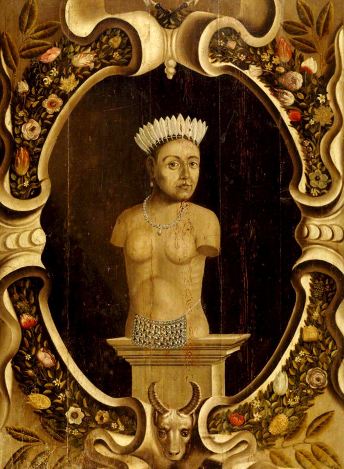 British (English) School - America, Personified by a Simulated Bust in an Ornamental Niche - 726151 - National Trust