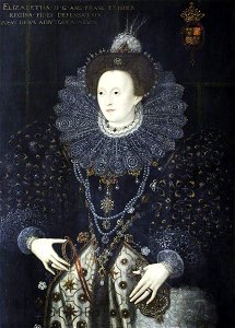 British (English) School - Elizabeth I (1533–1603), with a Miniature Sieve - 533882 - National Trust. Free illustration for personal and commercial use.