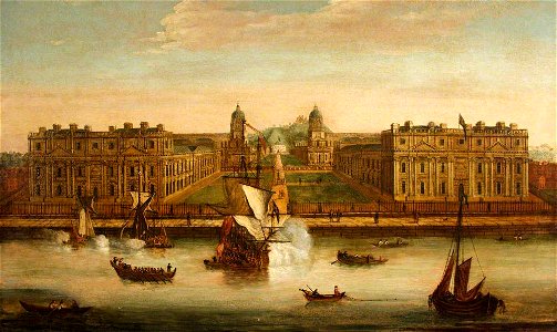 British (English) School - Greenwich Hospital, London, from across the River - 254673 - National Trust