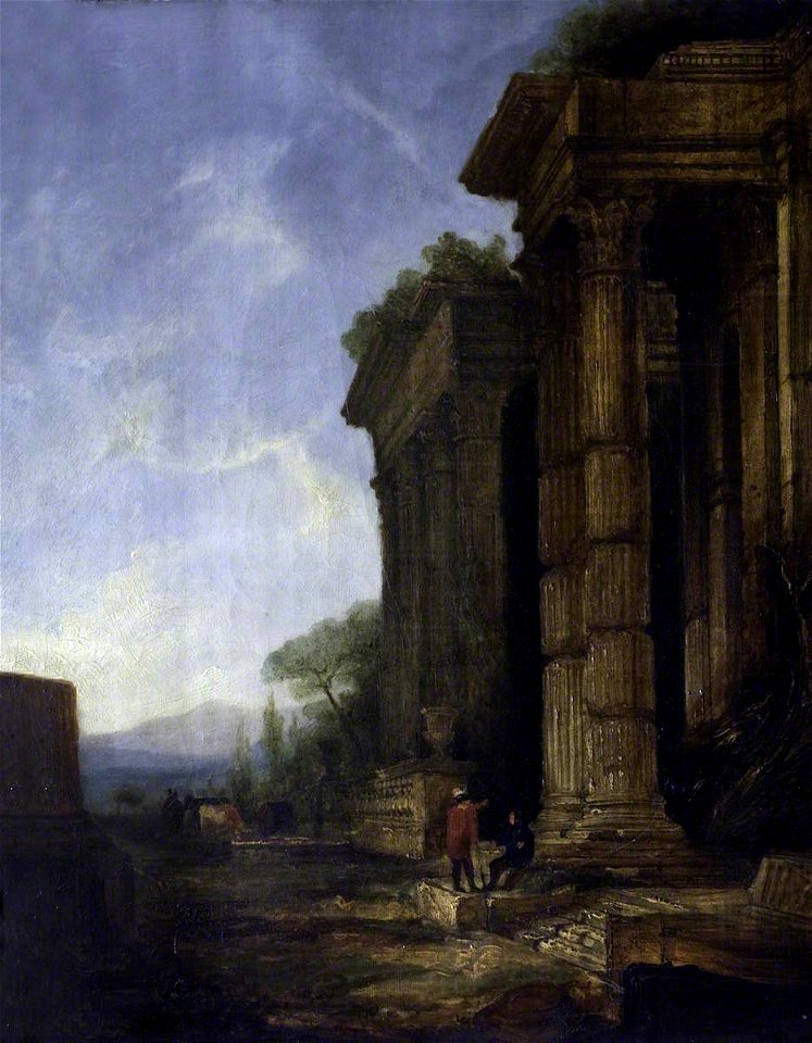 British (English) School - Classical Ruins with Figures - 1271113 - National Trust