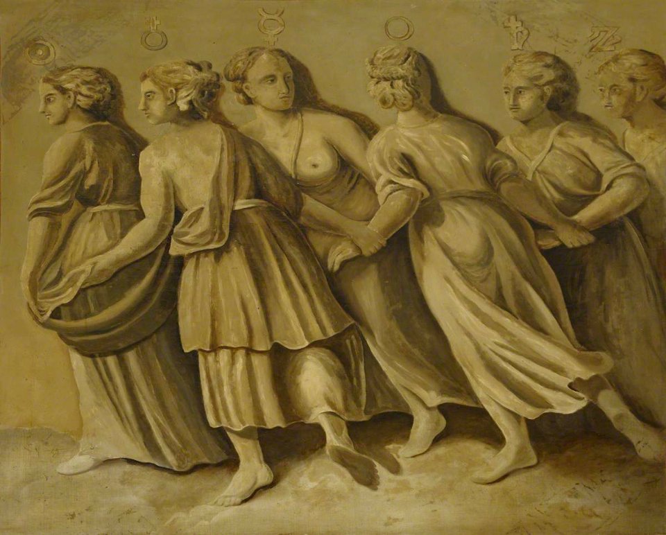British (English) School - Female Personification of the Planets and Other Heavenly Bodies - 926862.6 - National Trust