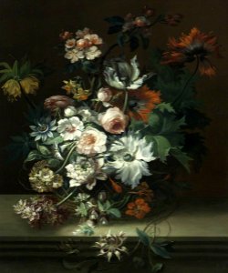British (English) School - Flowers in a Basket - 414223 - National Trust