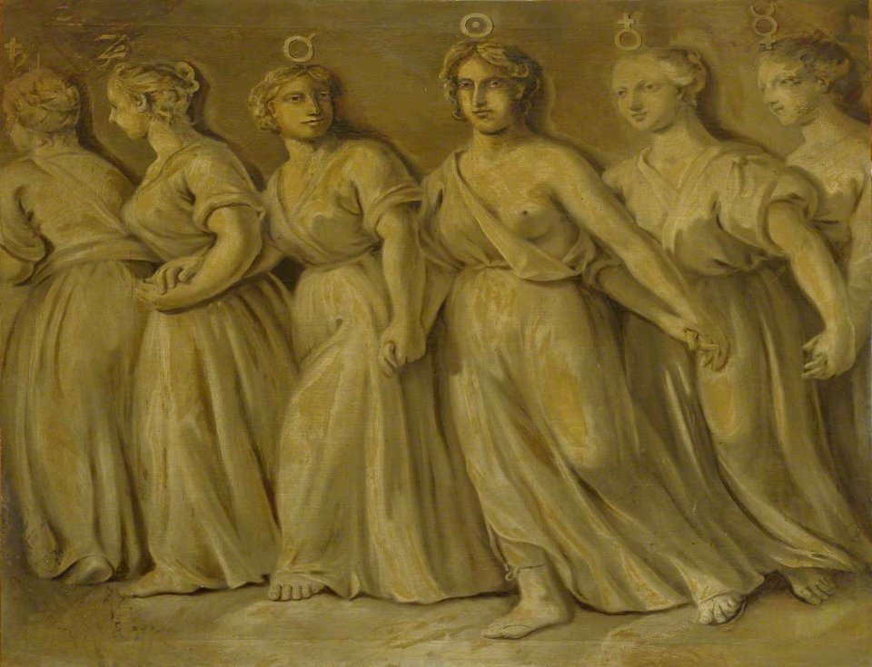 British (English) School - Female Personification of the Planets and Other Heavenly Bodies - 926862.4 - National Trust