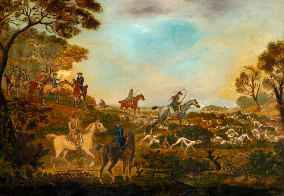 British (English) School - Huntsmen and Hounds with a Captured Fox - 825618 - National Trust