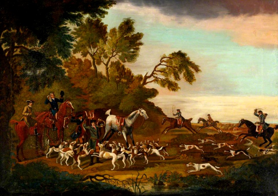 British (English) School - Huntsmen and Hounds Searching for a Scent - 825615 - National Trust
