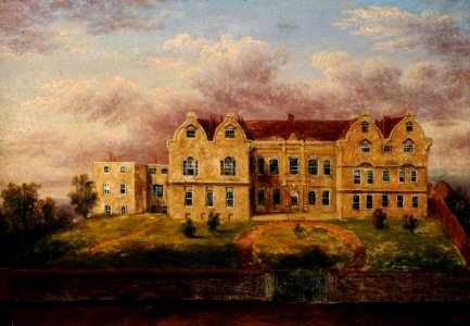 British (English) School - Imaginary View of the West Front of Treasurer's House in the Mid-Eighteenth Century - 593111 - National Trust
