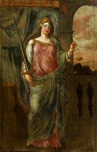 British (English) School - Justice (after an engraving by Hubertus Quellinus) - 1553519 - National Trust