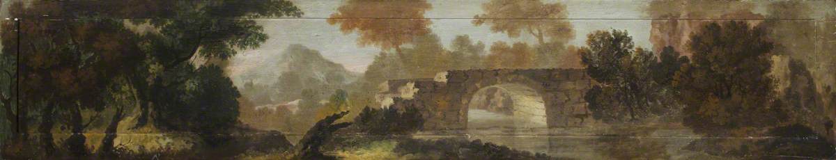 British (English) School - Landscape with Stone Bridge - 1553494 - National Trust