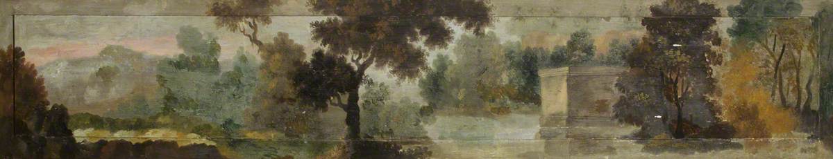 British (English) School - Landscape with House - 1553497 - National Trust
