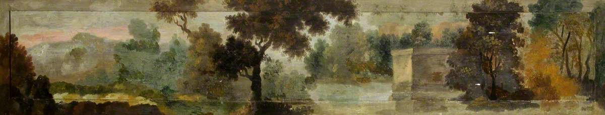 British (English) School - Landscape with House - 1553497 - National Trust